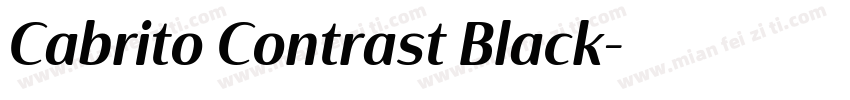 Cabrito Contrast Black字体转换